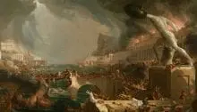 Le cours de l'empire - Destruction par Thomas Cole