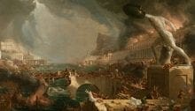 Le cours de l'empire - Destruction par Thomas Cole