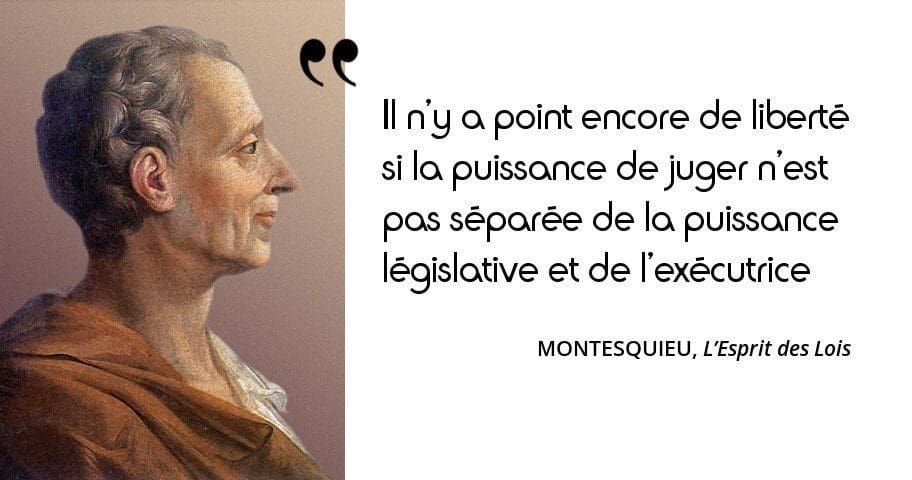 La répartition des pouvoirs.